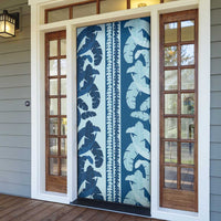 Hawaii Pua Kenikeni Lei Door Cover With Lau Maia Royal Blue LT05 - Polynesian Pride