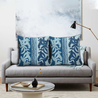 Hawaii Pua Kenikeni Lei Pillow Cover With Lau Maia Royal Blue