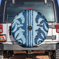 Hawaii Pua Kenikeni Lei Spare Tire Cover With Lau Maia Royal Blue LT05 Blue - Polynesian Pride