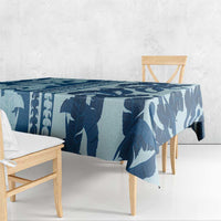 Hawaii Pua Kenikeni Lei Tablecloth With Lau Maia Royal Blue