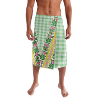 Hawaii Pikake Lokelani Plumeria Lei Lavalava Green Palaka Motifs
