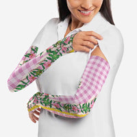 Hawaii Pikake Lokelani Plumeria Lei Arm Sleeves Pink Palaka Motifs