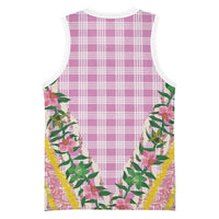 Hawaii Pikake Lokelani Plumeria Lei Basketball Jersey Pink Palaka Motifs LT05 - Polynesian Pride