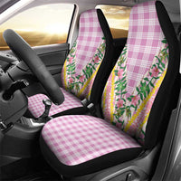 Hawaii Pikake Lokelani Plumeria Lei Car Seat Cover Pink Palaka Motifs LT05 - Polynesian Pride
