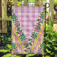 Hawaii Pikake Lokelani Plumeria Lei Garden Flag Pink Palaka Motifs LT05 Garden Flag Pink - Polynesian Pride