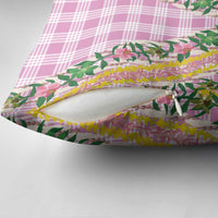 Hawaii Pikake Lokelani Plumeria Lei Pillow Cover Pink Palaka Motifs