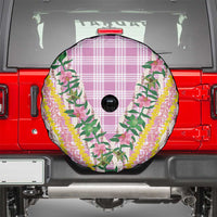 Hawaii Pikake Lokelani Plumeria Lei Spare Tire Cover Pink Palaka Motifs LT05 - Polynesian Pride