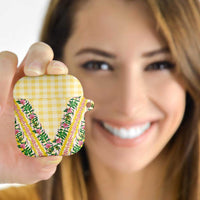 Hawaii Pikake Lokelani Plumeria Lei AirPods Case Yellow Palaka Motifs