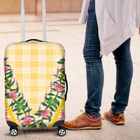 Hawaii Pikake Lokelani Plumeria Lei Luggage Cover Yellow Palaka Motifs LT05 Yellow - Polynesian Pride