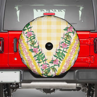 Hawaii Pikake Lokelani Plumeria Lei Spare Tire Cover Yellow Palaka Motifs LT05 - Polynesian Pride