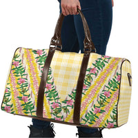 Hawaii Pikake Lokelani Plumeria Lei Travel Bag Yellow Palaka Motifs LT05 - Polynesian Pride