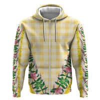 Hawaii Pikake Lokelani Plumeria Lei Zip Hoodie Yellow Palaka Motifs LT05 Zip Hoodie Yellow - Polynesian Pride