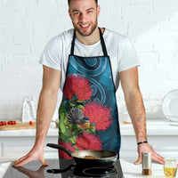 New Zealand Matariki Piwakawaka Apron Maori Koru With Pohutukawa Flowers LT05 - Polynesian Pride