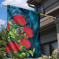 New Zealand Matariki Piwakawaka Garden Flag Maori Koru With Pohutukawa Flowers