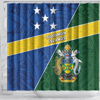 Solomon Islands Independence Day Shower Curtain With Coat Of Arms