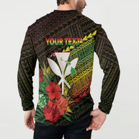 Personalized Hawaii Born and Raised Button Sweatshirt Kanaka Maoli Flag Day LT05 - Polynesian Pride