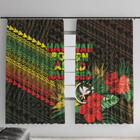 Hawaii Born and Raised Window Curtain Kanaka Maoli Flag Day
