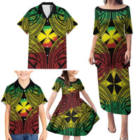 Personalised Wallis and Futuna Territory Day Family Matching Puletasi and Hawaiian Shirt Polynesian Pattern Simple Style LT05 - Polynesian Pride