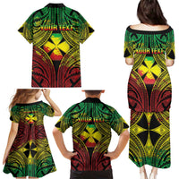 Personalised Wallis and Futuna Territory Day Family Matching Puletasi and Hawaiian Shirt Polynesian Pattern Simple Style LT05 - Polynesian Pride