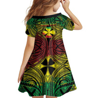Personalised Wallis and Futuna Territory Day Family Matching Short Sleeve Bodycon Dress and Hawaiian Shirt Polynesian Pattern Simple Style LT05 - Polynesian Pride