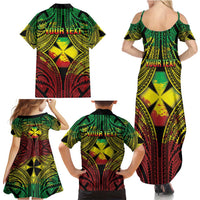 Personalised Wallis and Futuna Territory Day Family Matching Summer Maxi Dress and Hawaiian Shirt Polynesian Pattern Simple Style LT05 - Polynesian Pride