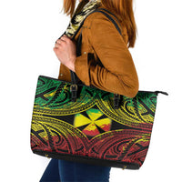 Wallis and Futuna Territory Day Leather Tote Bag Polynesian Pattern Simple Style LT05 Reggae - Polynesian Pride