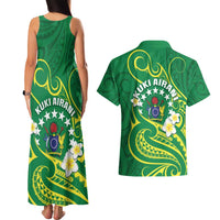 Cook Islands Happy Constitution Day Couples Matching Tank Maxi Dress and Hawaiian Shirt Pattern Tribal Art LT05 - Polynesian Pride