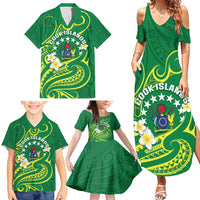 Cook Islands Happy Constitution Day Family Matching Summer Maxi Dress and Hawaiian Shirt Pattern Tribal Art LT05 - Polynesian Pride