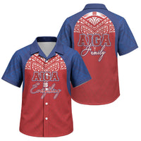 Aiga Samoa Family Matching Off The Shoulder Long Sleeve Dress and Hawaiian Shirt Aiga Is Everything LT05 Son's Shirt Red - Polynesian Pride