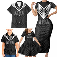 Samoa Aiga Family Matching Short Sleeve Bodycon Dress and Hawaiian Shirt Samoan Tribal Pattern LT05 - Polynesian Pride