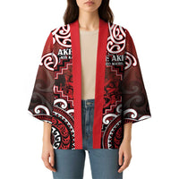 Personalised New Zealand Aotearoa Kimono Te Reo Maori Ake Ake Ake - Polynesian Pride