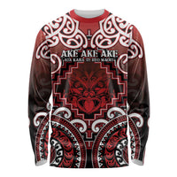 Personalised New Zealand Aotearoa Long Sleeve Shirt Te Reo Maori Ake Ake Ake - Polynesian Pride