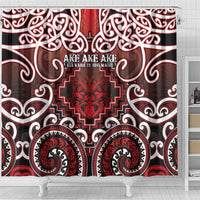New Zealand Aotearoa Shower Curtain Te Reo Maori Ake Ake Ake - Polynesian Pride