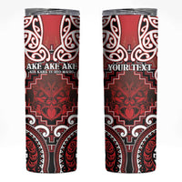 Personalised New Zealand Aotearoa Skinny Tumbler Te Reo Maori Ake Ake Ake - Polynesian Pride
