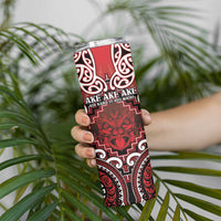 Personalised New Zealand Aotearoa Skinny Tumbler Te Reo Maori Ake Ake Ake - Polynesian Pride