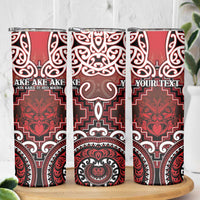 Personalised New Zealand Aotearoa Skinny Tumbler Te Reo Maori Ake Ake Ake - Polynesian Pride