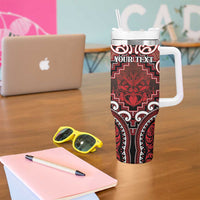 Personalised New Zealand Aotearoa Tumbler With Handle Te Reo Maori Ake Ake Ake - Polynesian Pride