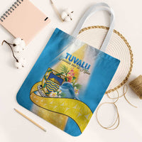 Tuvalu Independence Day Tote Bag Tuvalu Mo Te Atua LT05 White Strap One Size Yellow - Polynesian Pride