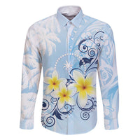 FSM Chuuk Constitution Day Family Matching Off Shoulder Maxi Dress and Hawaiian Shirt Polynesian Curves Plumeria - Polynesian Pride