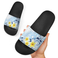 FSM Chuuk Constitution Day Slide Sandals Polynesian Curves Plumeria - Polynesian Pride