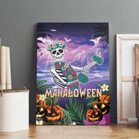 Happy Hulaween Canvas Wall Art Mahaloween Skeleton Dancing