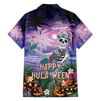 Happy Hulaween Family Matching Puletasi and Hawaiian Shirt Mahaloween Skeleton Dancing LT05 - Polynesian Pride