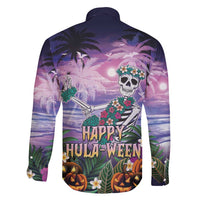 Happy Hulaween Family Matching Puletasi and Hawaiian Shirt Mahaloween Skeleton Dancing LT05 - Polynesian Pride