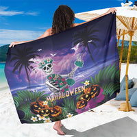 Happy Hulaween Sarong Mahaloween Skeleton Dancing