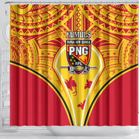 Papua New Guinea Rugby Shower Curtain 2023 Pacific Championships The Kumuls LT05 - Polynesian Pride