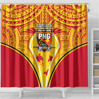 Papua New Guinea Rugby Shower Curtain 2023 Pacific Championships The Kumuls LT05 - Polynesian Pride