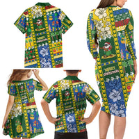 Solomon Islands Christmas Family Matching Long Sleeve Bodycon Dress and Hawaiian Shirt Festive Beach Vibes LT05 - Polynesian Pride