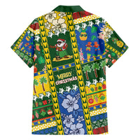 Solomon Islands Christmas Family Matching Off Shoulder Maxi Dress and Hawaiian Shirt Festive Beach Vibes - Polynesian Pride