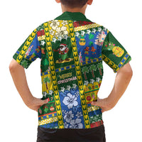 Solomon Islands Christmas Family Matching Short Sleeve Bodycon Dress and Hawaiian Shirt Festive Beach Vibes LT05 - Polynesian Pride