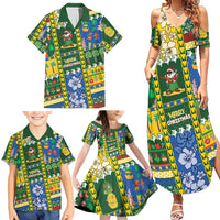 Solomon Islands Christmas Family Matching Summer Maxi Dress and Hawaiian Shirt Festive Beach Vibes - Polynesian Pride